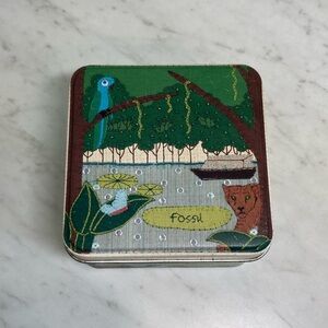 Fossil Collectible Tin Rainforest Excursion Vintage 2002